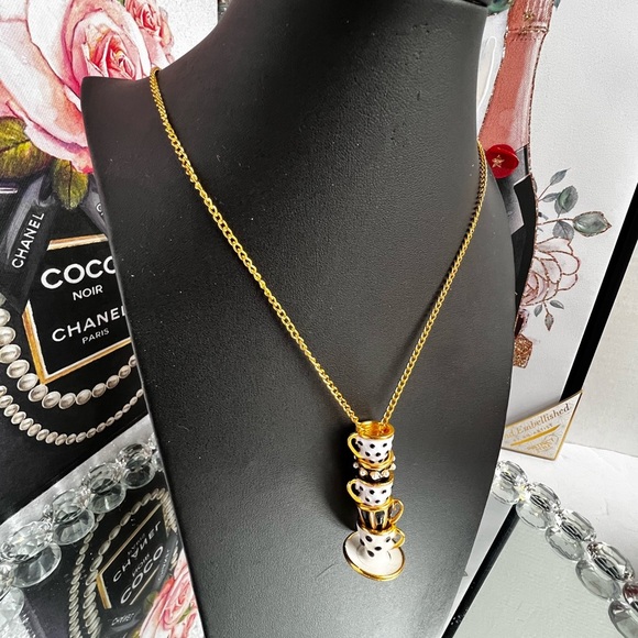 Teacup Pendant Necklace Set - 1/3pcs Food & Beverage Theme… - Picture 4 of 8